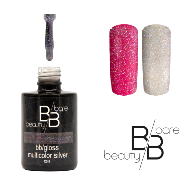Top gloss gel High shine multicolor silver