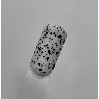 Top gloss gel black flakes