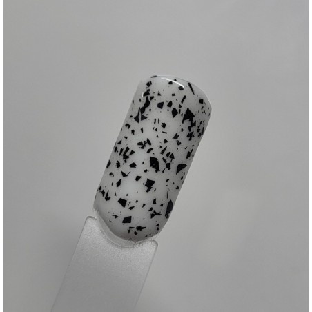 Top gloss gel black flakes